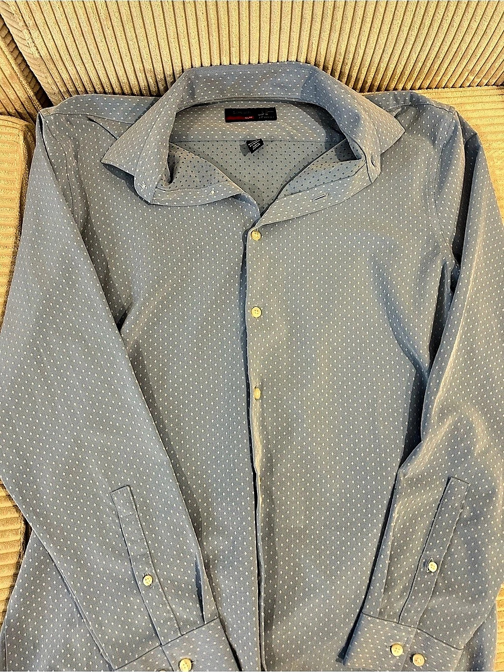 J. Ferrar Men's Polka Dot Dress Shirt